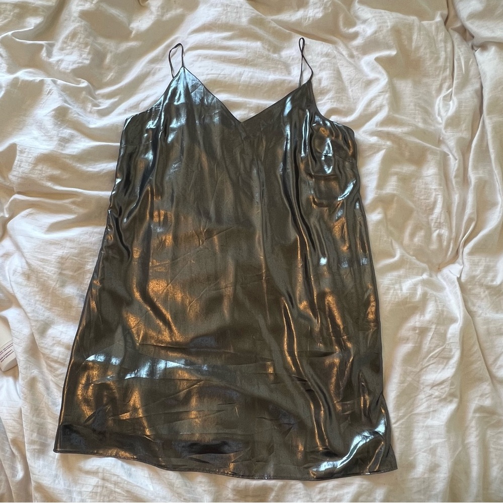 Talula Metallic Silver Dress